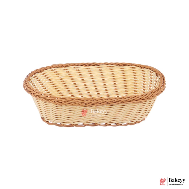 Oval Rustic Woven Storage & Serving Basket | Natural Finish | 1 Piece
