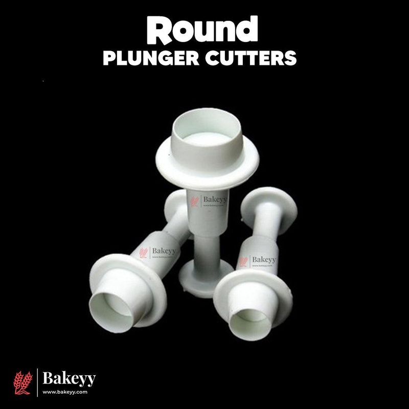 Premium Round Plunger Cutters| Fondant Cutter | Set of 3
