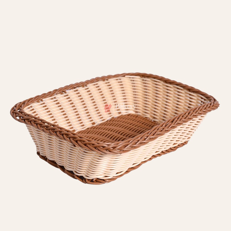 Rectangle Rustic Woven & Serving Basket | Natural Finish| 1 Piece