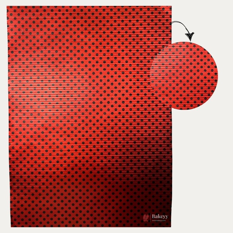 Red and Black Polka Dot Wrapping Paper| 7x10" Size | Pack of 200