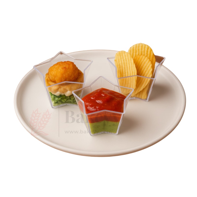 Star-Shaped Mini Dessert Cups | Pack Of 25 | D20