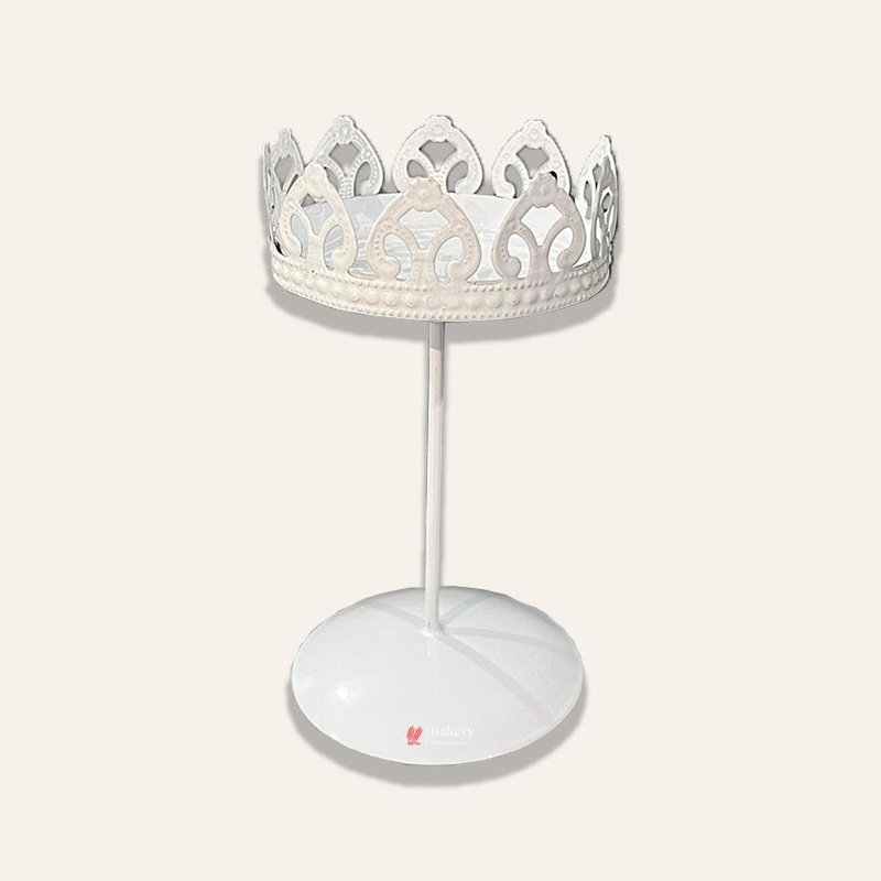 Vintage Crown-Shaped Metal Cupcake Stand  Elegant Dessert Display for Parties & Events