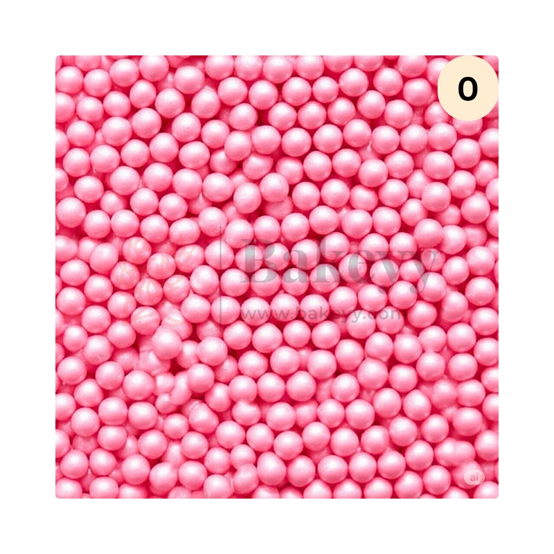 0 | Pink Edible Sprinkle Balls | Sprinkle for Cake, Cupcake, Brownies Decoration