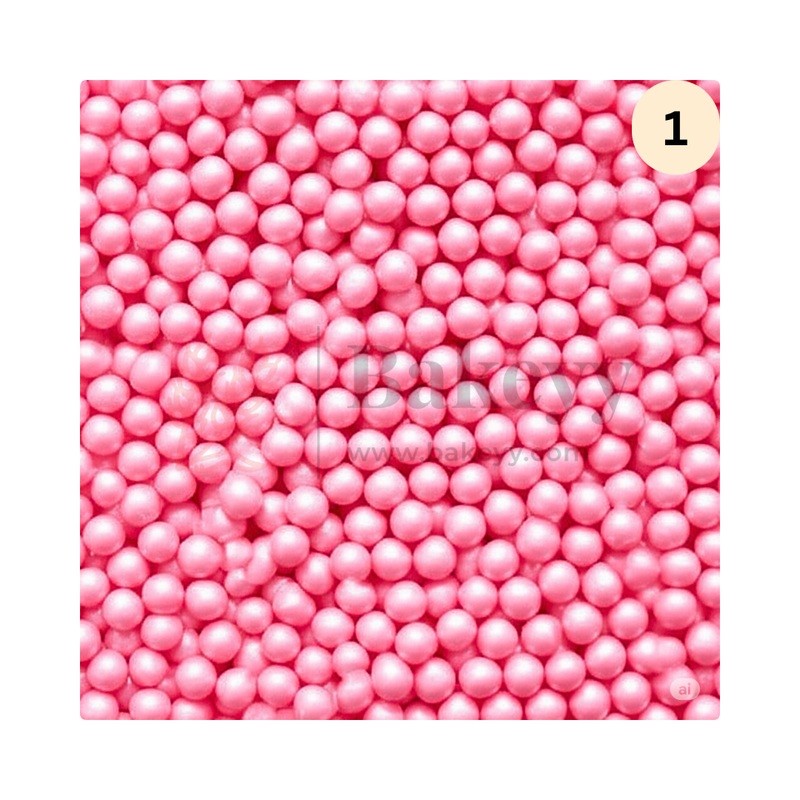 1 | Pink Edible Sprinkle Balls | Sprinkle for Cake, Cupcake, Brownies Decoration