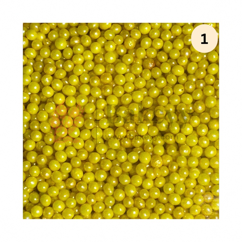 1 | Yellow Edible Sprinkle Balls | Sprinkle for Cake, Cupcake, Brownies Decoration