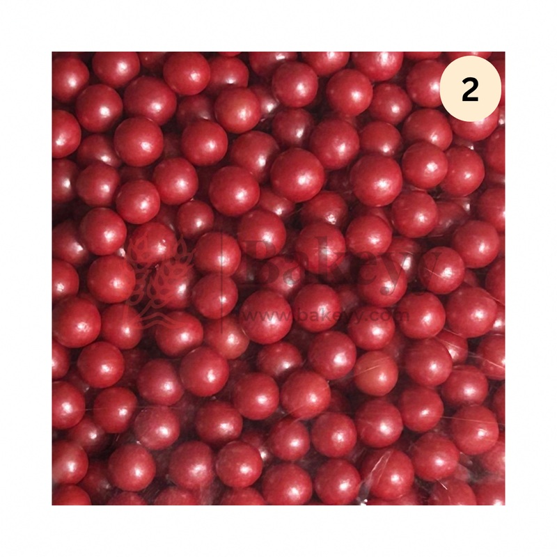 2 | Red Edible Sprinkle Balls | Sprinkle for Cake, Cupcake, Brownies Decoration