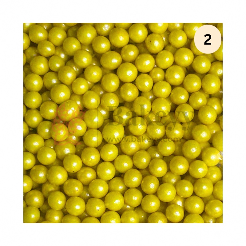 2 | Yellow Edible Sprinkle Balls | Sprinkle for Cake, Cupcake, Brownies Decoration