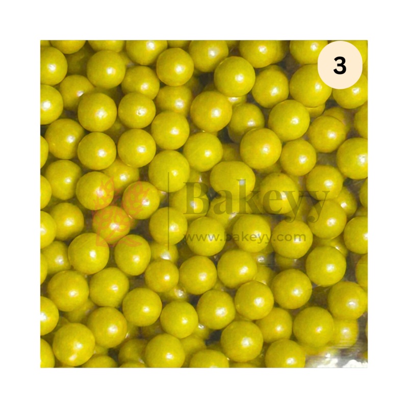 3 | Yellow Edible Sprinkle Balls | Sprinkle for Cake, Cupcake, Brownies Decoration