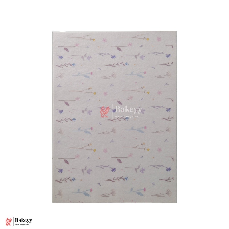 Colorful Edible Wafer Sheet  Soft Pastel Botanical Design  | Pack Of 1
