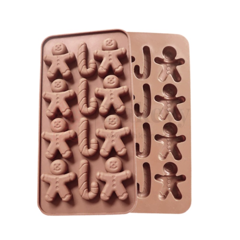 Gingerbread Man Silicone Chocolate Mould | Non-Stick Baking & Candy Making Tray | 1 Piece