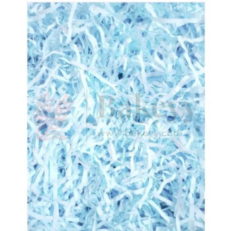 Light Blue Crinkle Confetti | Shredded Grass Paper | 50g