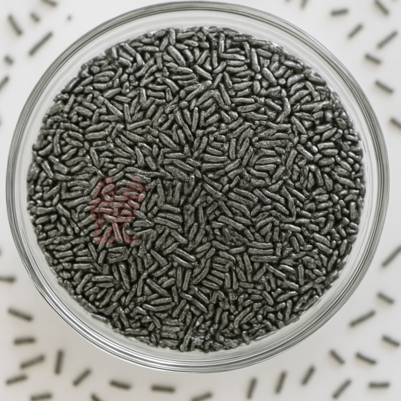Metallic Black Vermicelli Sprinkles