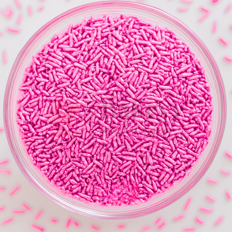 Metallic Pink Vermicelli Sprinkles