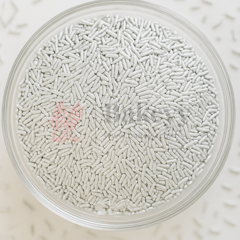Metallic White Vermicelli Sprinkles