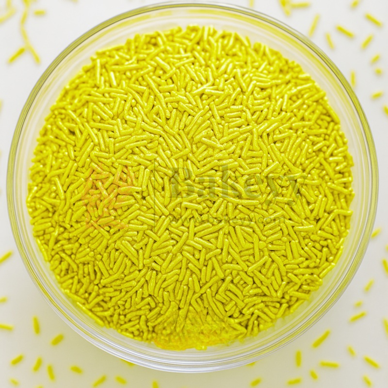 Metallic Yellow Vermicelli Sprinkles