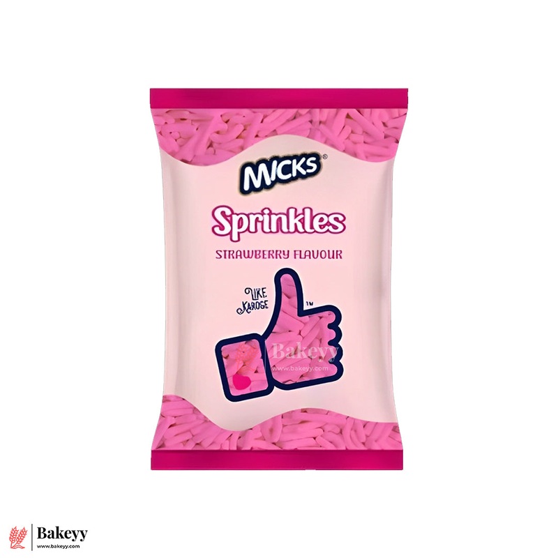 Micks Strawberry Flavoured Sprinkles  Premium Baking Toppings-200g