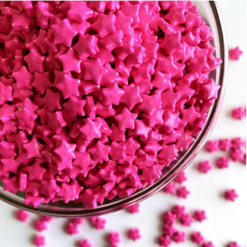 Pink Metallic Star Sugar Confetti