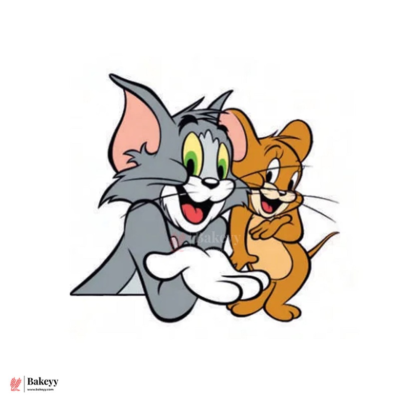 Pre-Cut Fancy Wafer Decor | Edible | Tom And Jerry |7pc