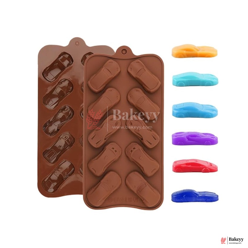 Silicone Car Shape Chocolate Mould  10 Cavity Fun Kids Tray| 1 Piece