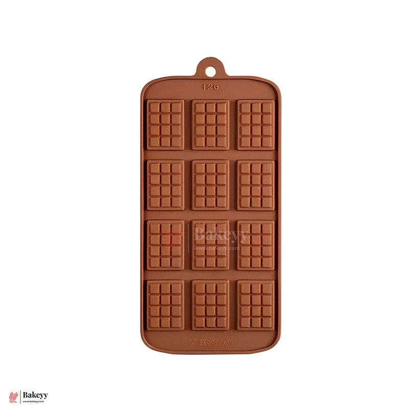 Silicone Chocolate Bar Mold  12 Cavity Grid Design| 1 Piece