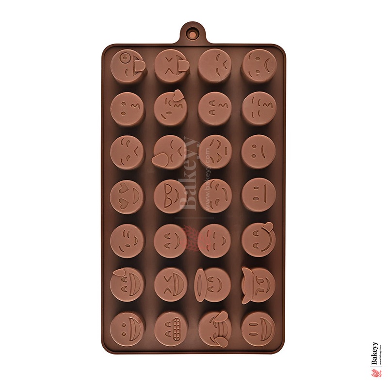 Silicone Emoji Chocolate & Candy Mould  28 Cavity Fun Shape Tray| 1 Piece