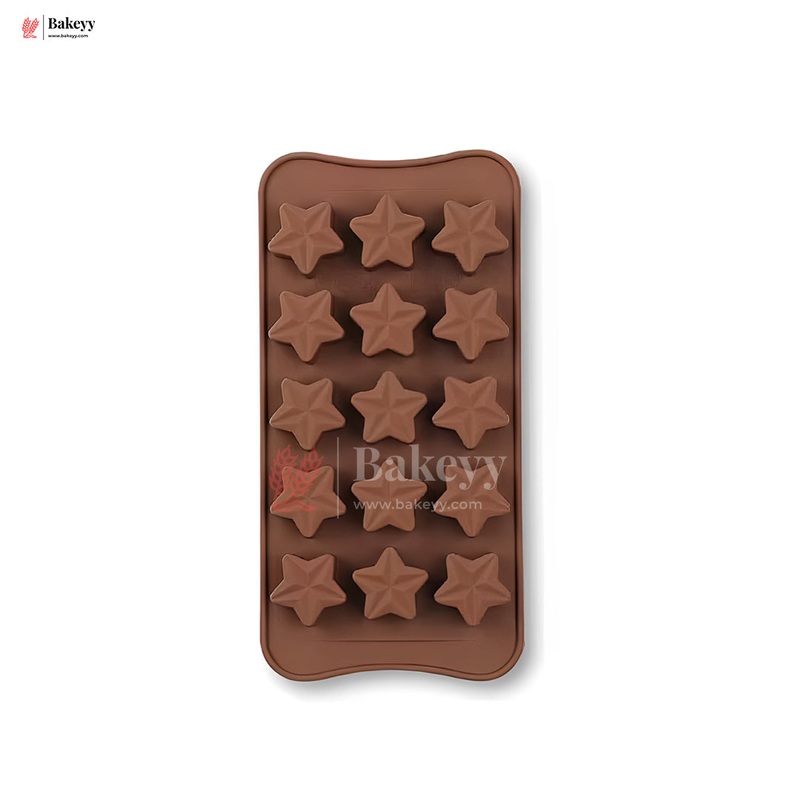 Silicone Star Shape Chocolate Mould  15 Cavity Tray for Baking & DIY Treats| 1 Piece
