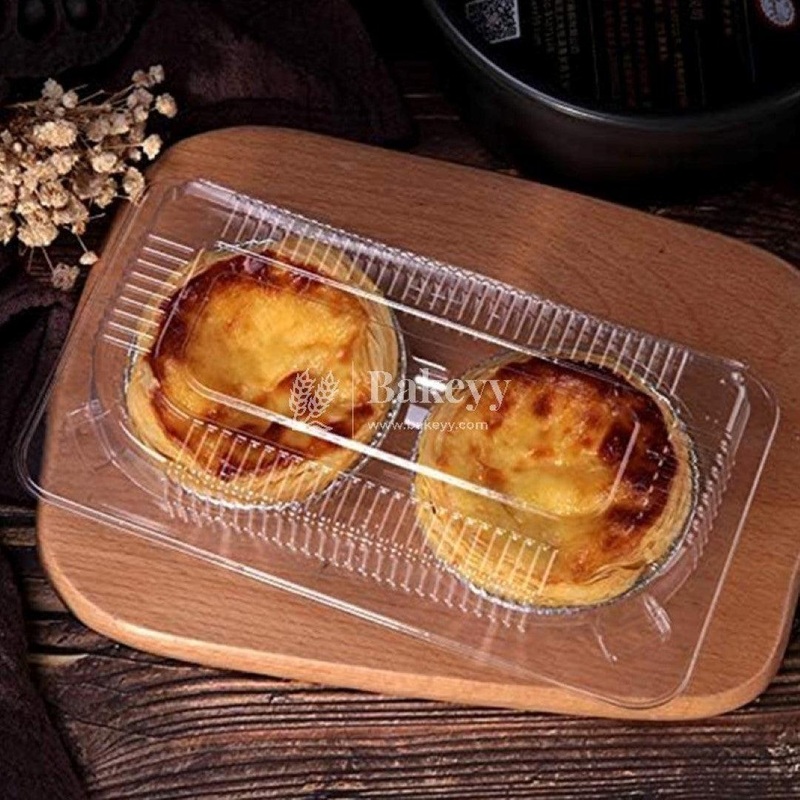 Small | Clear Stackable 2 Cavity Cupcake Boxes| Pack of 25