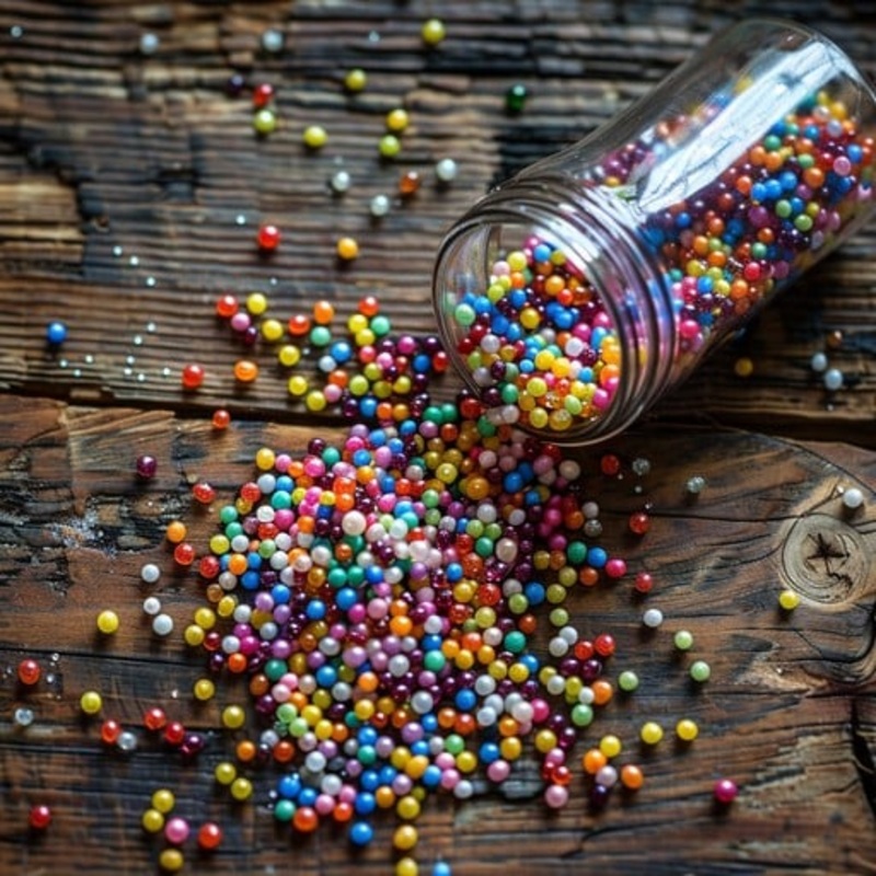Small Colourful Metallic Rainbow Bead Sprinklers