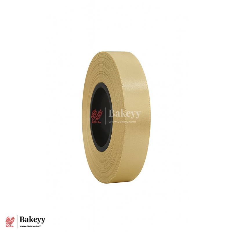 0.5 inch | 18 Mtr Gold Satin Ribbon Roll  High-Quality Decorative Ribbon for Gift Wrapping & Crafts| 1 Roll