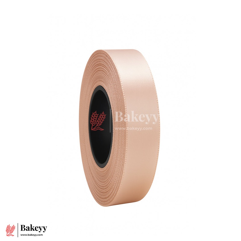 0.5 inch |18 Mtr Peach Satin Ribbon Roll  High-Quality Decorative Ribbon for Gift Wrapping & Crafts| 1 Roll