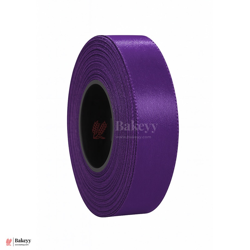 0.5 inch |18 Mtr Purple Satin Ribbon Roll  High-Quality Decorative Ribbon for Gift Wrapping & Crafts| 1 Roll
