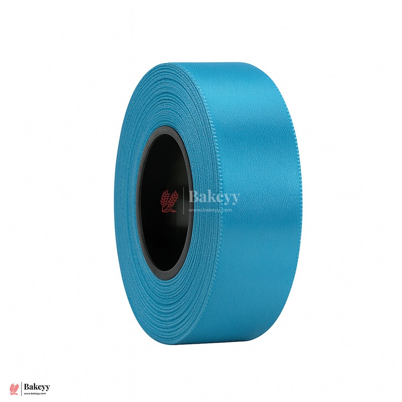 1 inch | 18 Mtr Light Blue Satin Ribbon Roll  High-Quality Decorative Ribbon for Gift Wrapping & Crafts| 1 Roll