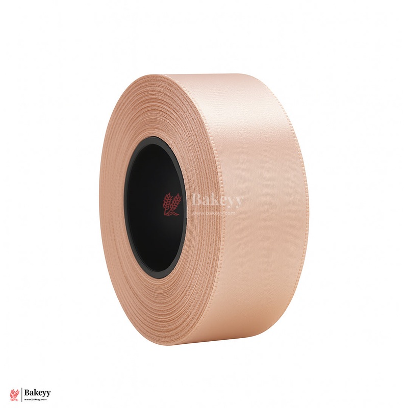 1 inch |18 Mtr Peach Satin Ribbon Roll  High-Quality Decorative Ribbon for Gift Wrapping & Crafts| 1 Roll