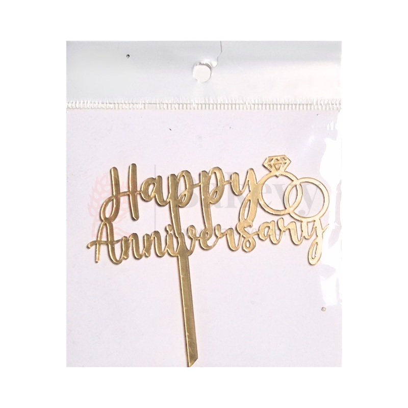 3" inch Happy Anniversary Cake Topper - D1
