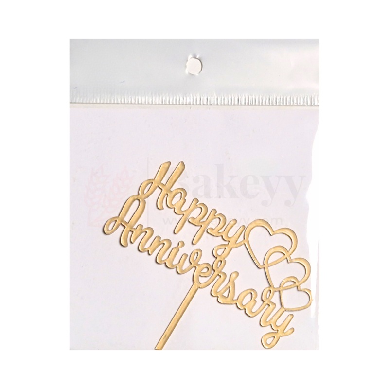 3" inch Happy Anniversary Cake Topper - D2