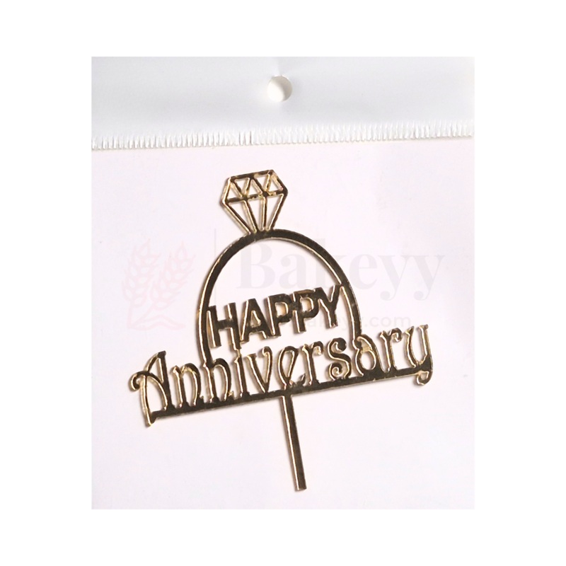3" inch Happy Anniversary Cake Topper - D4