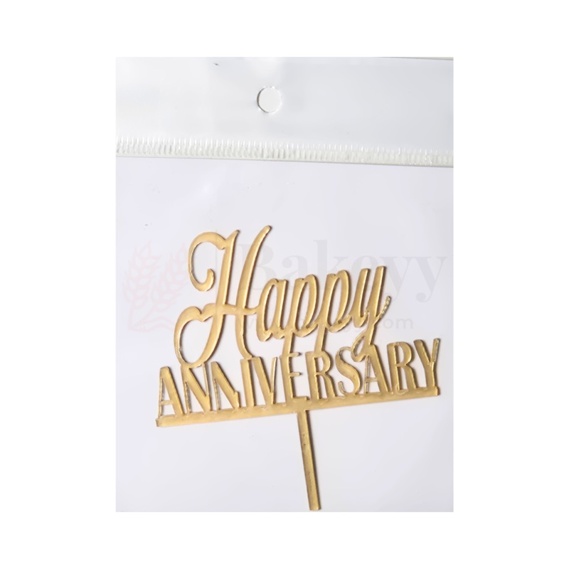 3" inch Happy Anniversary Cake Topper - D5