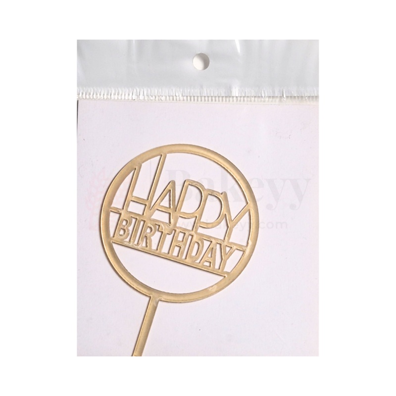 3" inch Happy Birthday Cake Topper - D15