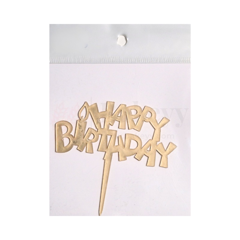 3" inch Happy Birthday Cake Topper - D21