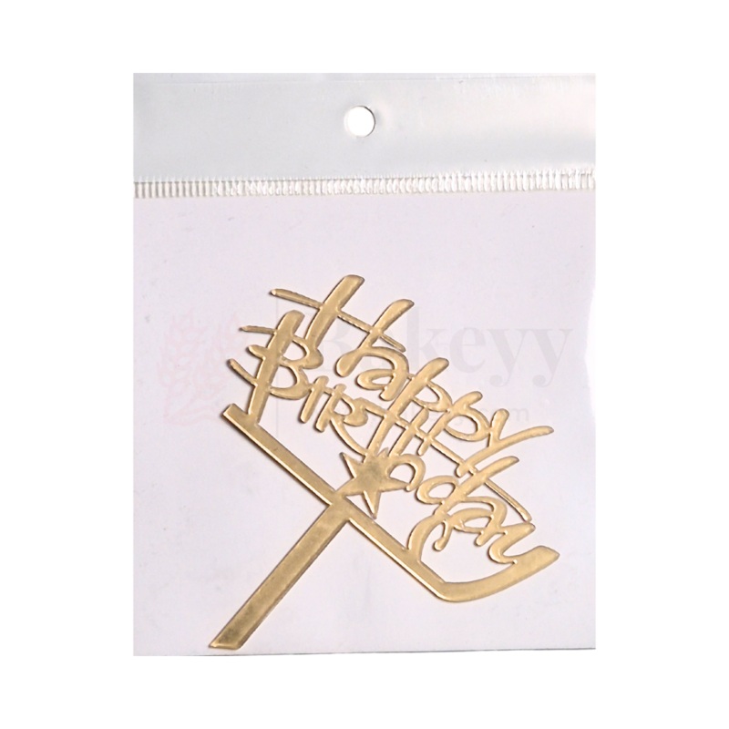 3" inch Happy Birthday Cake Topper - D5