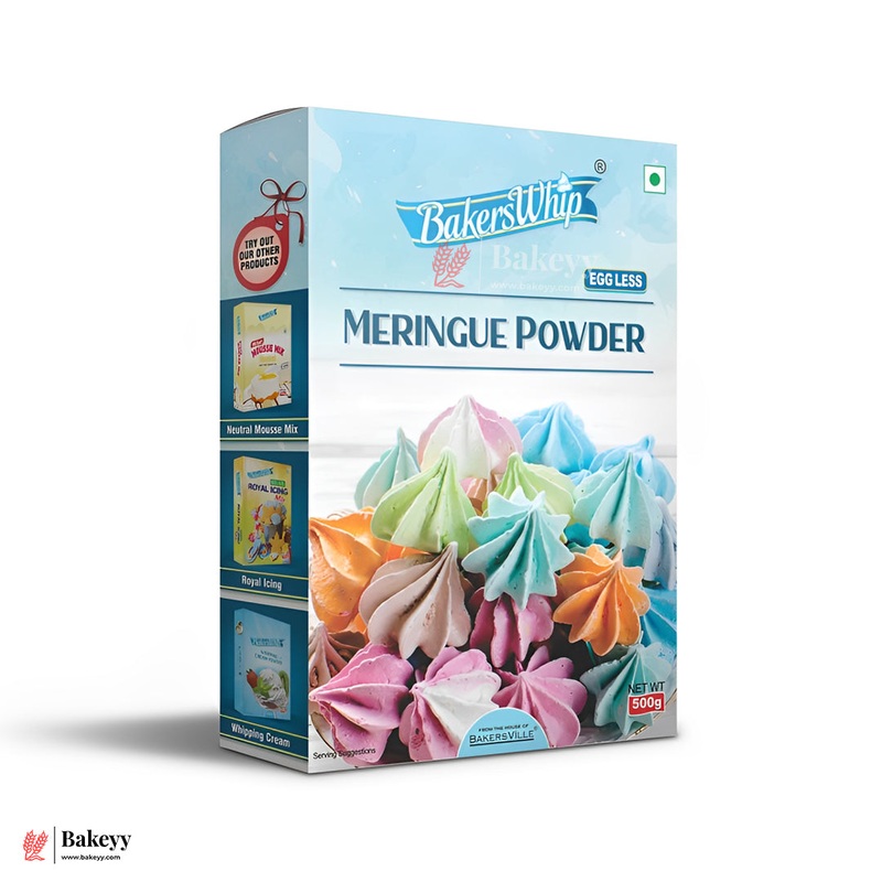 BakersWhip Eggless Meringue Powder - 100% Vegetarian | Vanilla Flavoured - 450grams