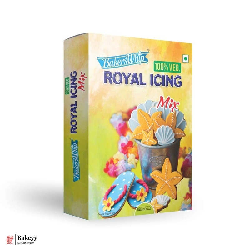 BakersWhip Royal Icing Mix  100% Veg | Ready-to-Use Icing Powder - 450grams