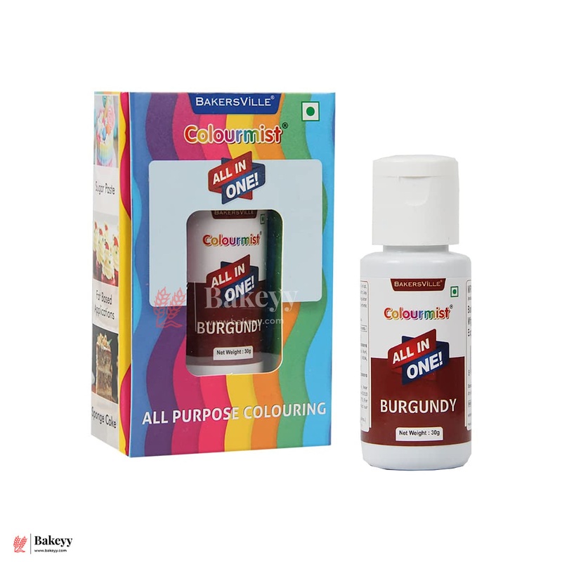 Colourmist Burgundy | All-in-One Edible Food Colour - 30ml