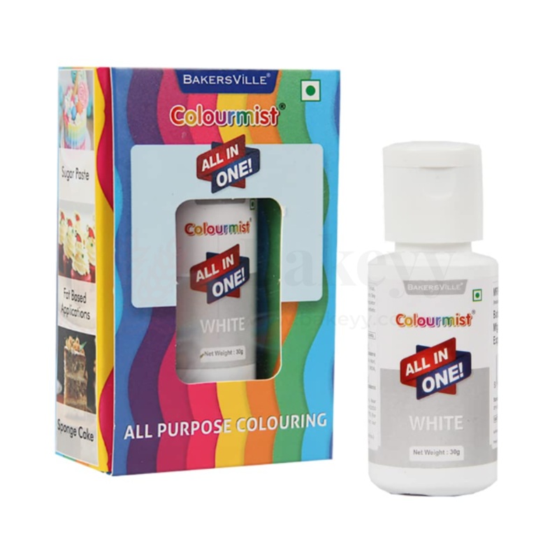 Colourmist White All-in-One Edible Food Colour  30ml