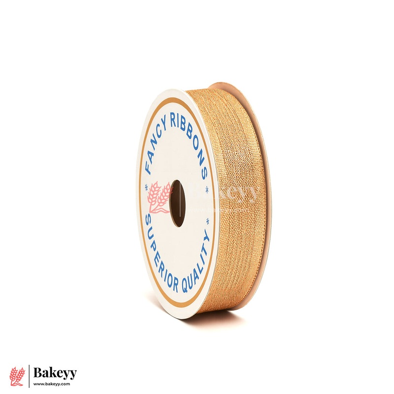 Copper Mesh Fancy Ribbon  1.5 cm x 18 Meters | Premium Metallic Finish | 1 Roll