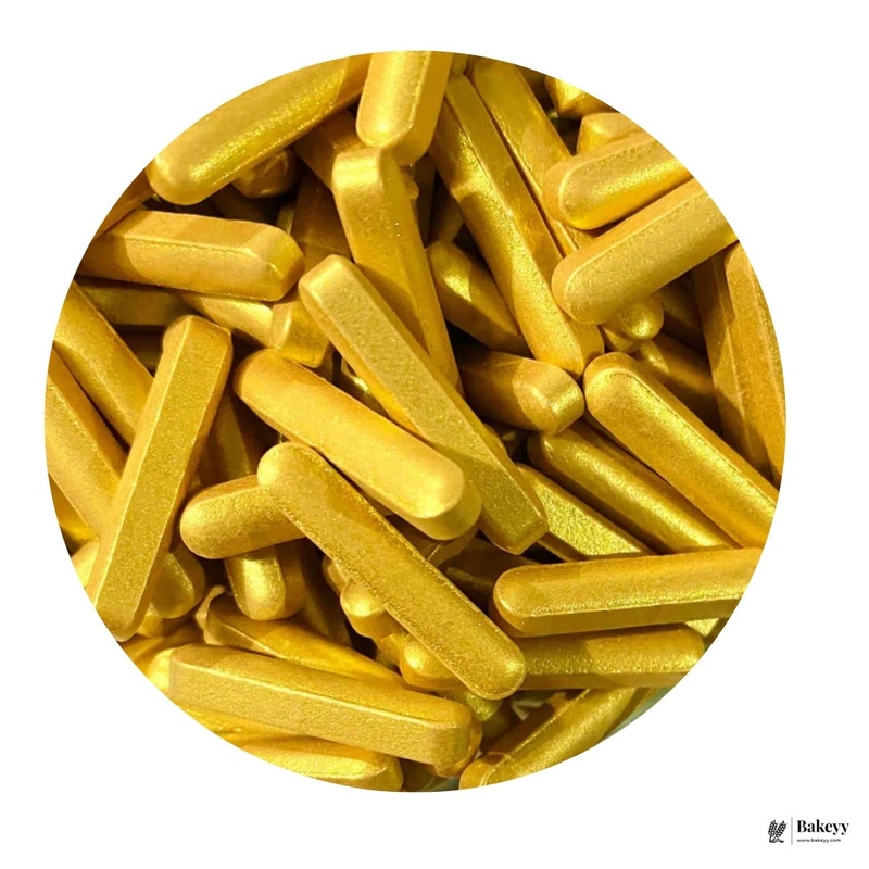Gold Edible Rod Sprinkles