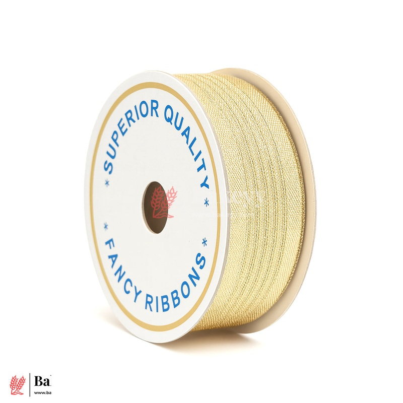Gold Mesh Fancy Ribbon  3 cm x 18 Meters | Premium Metallic Finish | 1 Roll