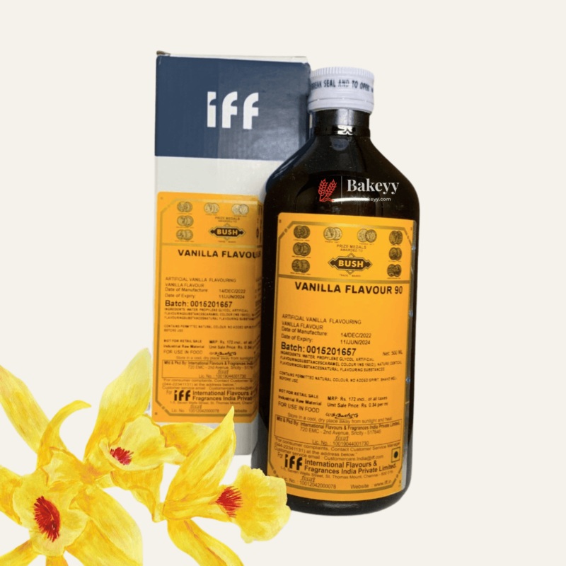 IFF Bush Vanilla Flavour 90 Essence | 500ML | Vanilla essence for cakes