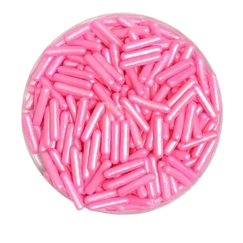 Pink Edible Rod Sprinkles