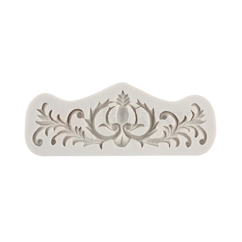 1213 | Baroque Style Curlicues Scroll Lace Silicone Fondant Mould  1 Piece